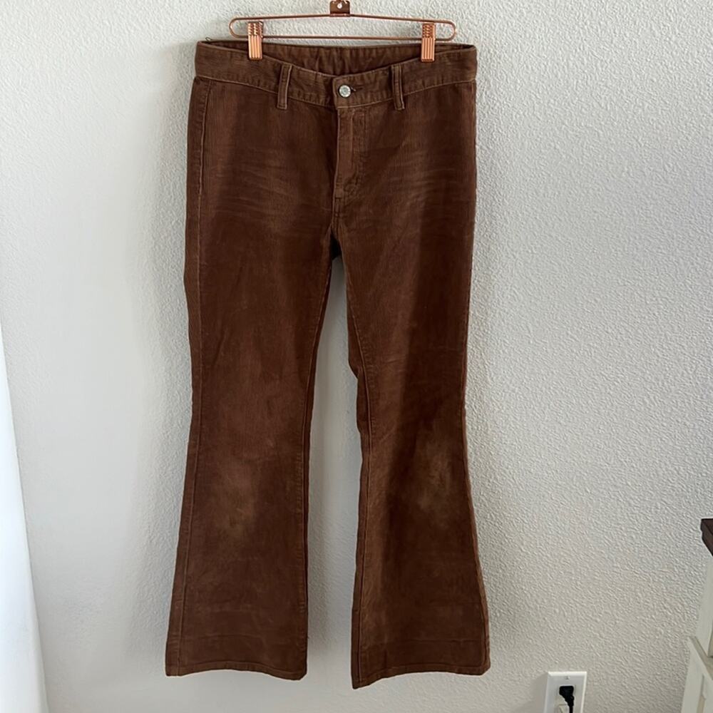 Brandy Melville John Galt J. Galt Brown Corduroy Ribbed Flare Pants Small/29